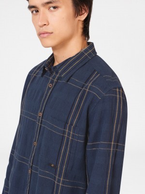 Ben Sherman B by Ben Sherman Indigo Check Shirts Indigo | 904758-YVB