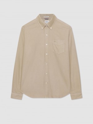 Ben Sherman Beatnik Oxford Garment Dye Shirts Grey | 864150-LET