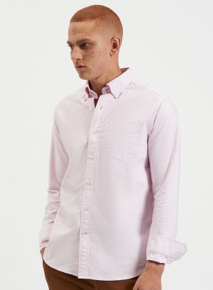 Ben Sherman Brighton Oxford Organic Shirts Pink | 172983-OBQ