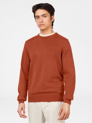 Ben Sherman Signature Crewneck Knitwear Orange | 248953-FDB