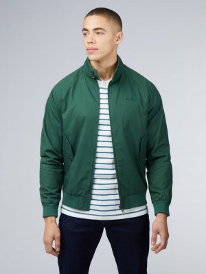 Ben Sherman Signature Harrington Jackets Green | 248791-AEG