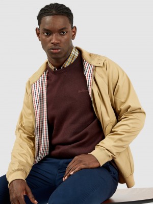 Ben Sherman Signature Harrington Jackets Brown | 859071-PIR