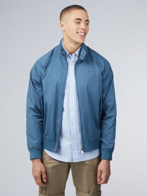 Ben Sherman Signature Harrington Jackets Turquoise | 957324-JIB