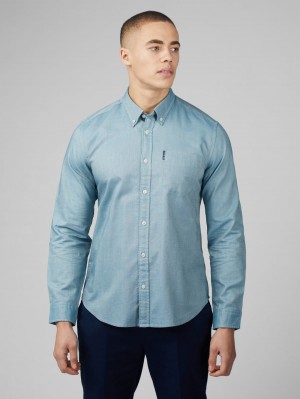 Ben Sherman Signature Oxford Shirts Turquoise | 861352-WBT