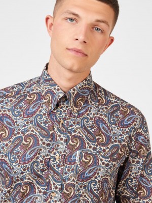 Ben Sherman Signature Paisley Shirts Multicolor | 345806-UFN