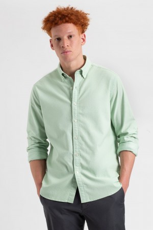 Ben Sherman St. Ives Resort Oxford Shirts Green | 923608-RTF