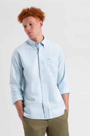 Ben Sherman St. Ives Resort Oxford Shirts Blue | 689032-BVG