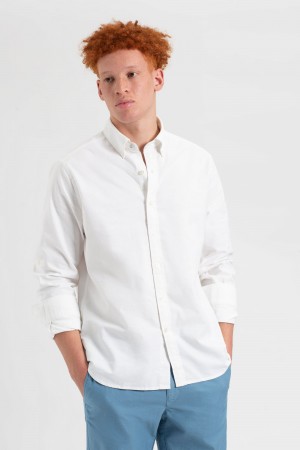 Ben Sherman St. Ives Resort Oxford Shirts White | 620793-CFJ