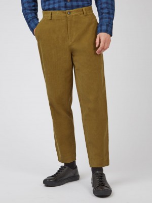 Ben Sherman Tapered Corduroy Pants Brown | 154807-YIH