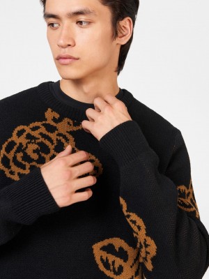 Ben Sherman Winter Floral Knitwear Black | 519762-ARF