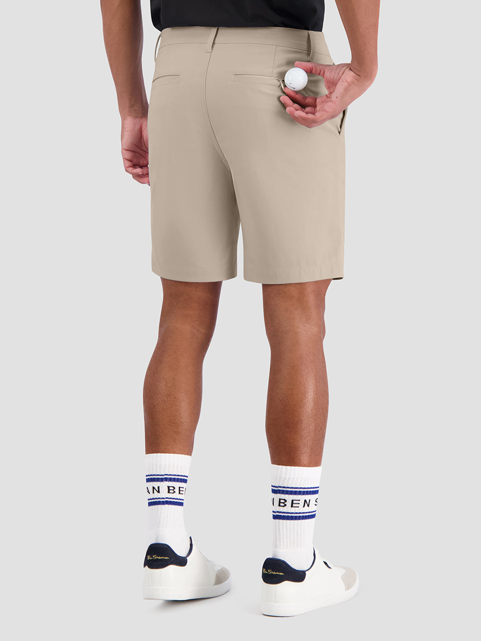 Ben Sherman 4Way Stretch Tech Shorts Khaki | 291063-TYP