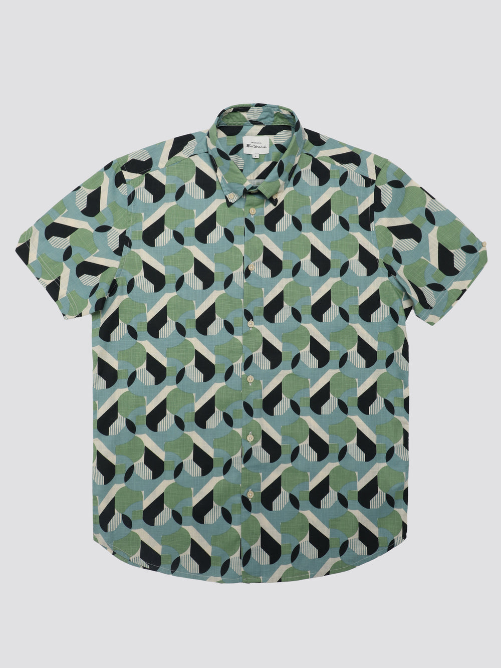 Ben Sherman Art Deco Shirts Green | 567948-KJQ