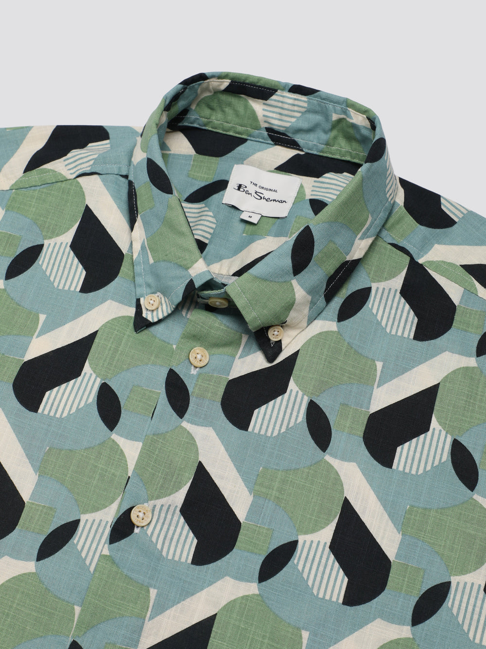 Ben Sherman Art Deco Shirts Green | 567948-KJQ