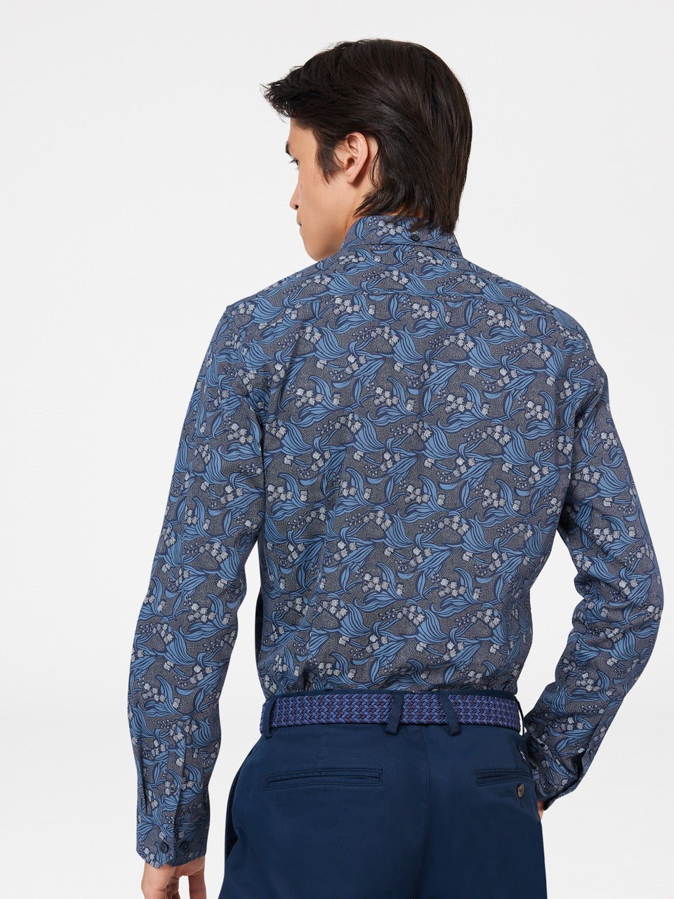 Ben Sherman Art Nouveau Floral Shirts Navy | 428790-PQR