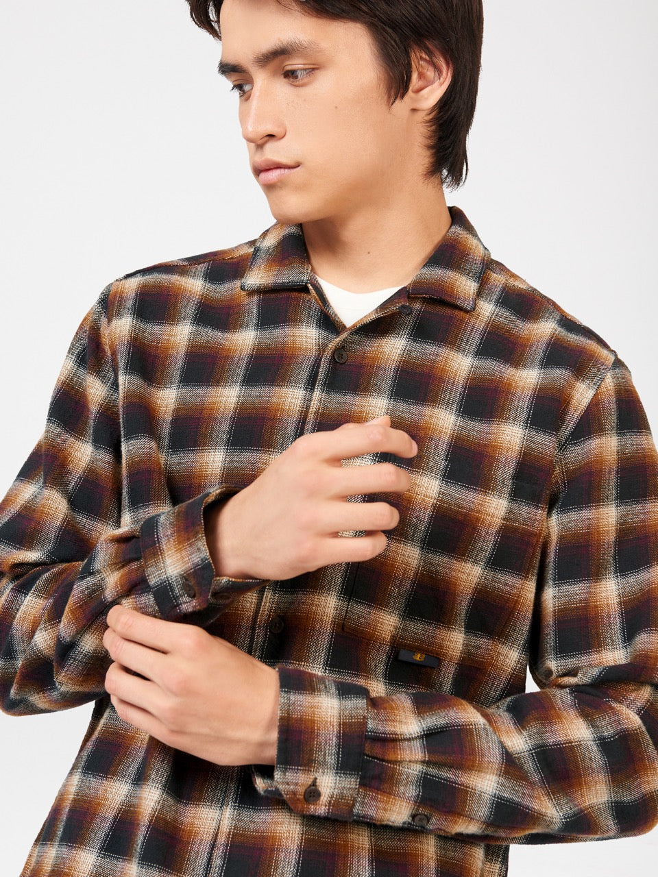 Ben Sherman B by Ben Sherman Ombre Check Shirts Brown | 296753-KJQ