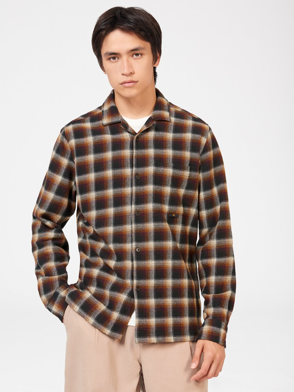 Ben Sherman B by Ben Sherman Ombre Check Shirts Brown | 296753-KJQ