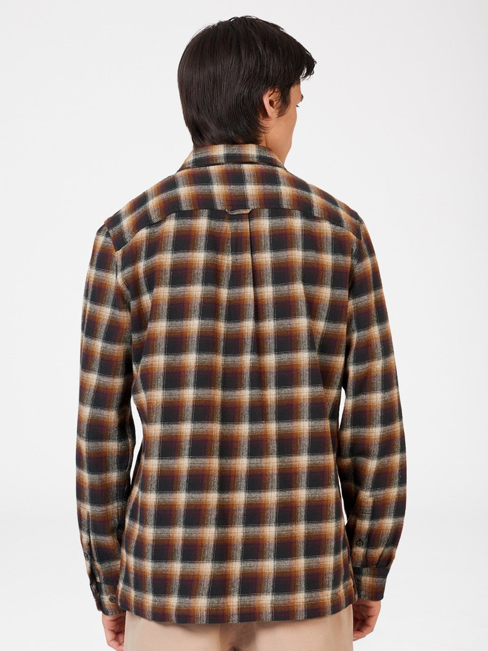 Ben Sherman B by Ben Sherman Ombre Check Shirts Brown | 296753-KJQ