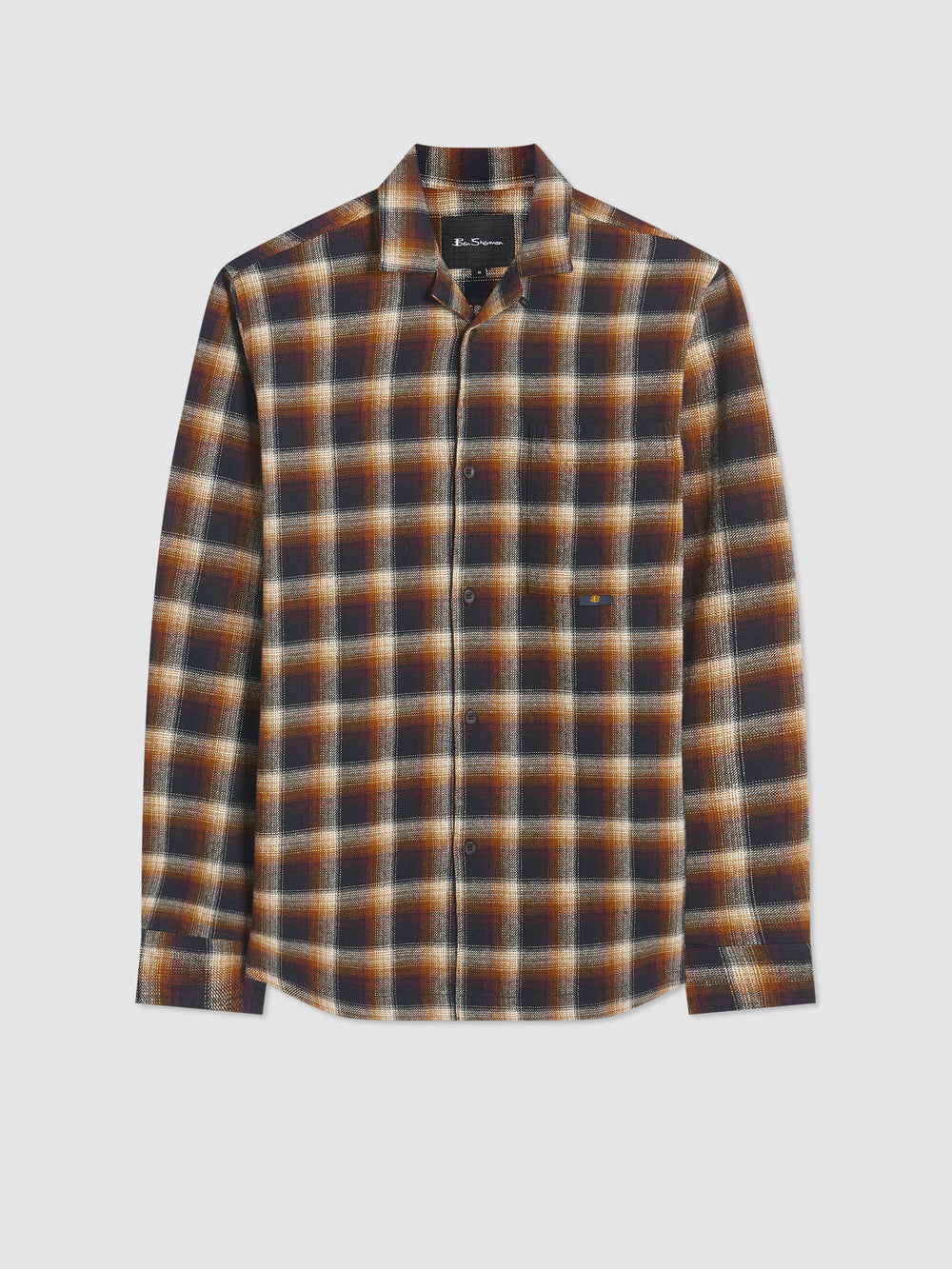 Ben Sherman B by Ben Sherman Ombre Check Shirts Brown | 296753-KJQ