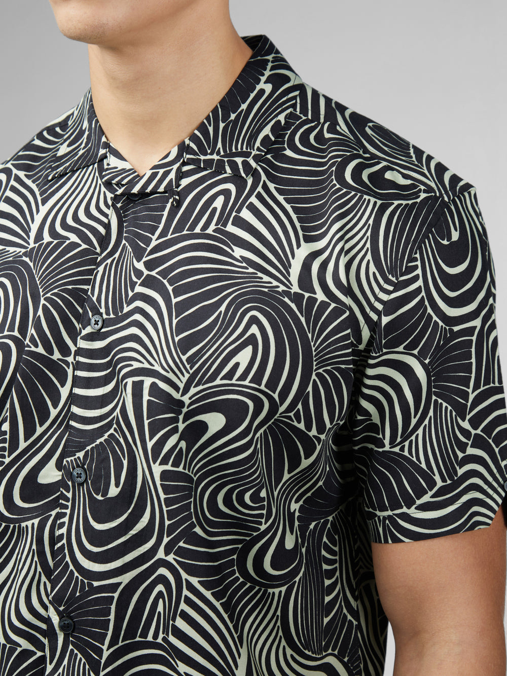 Ben Sherman B by Ben Sherman Psychedelic Swirl Print Shirts Mint | 218463-ZLR