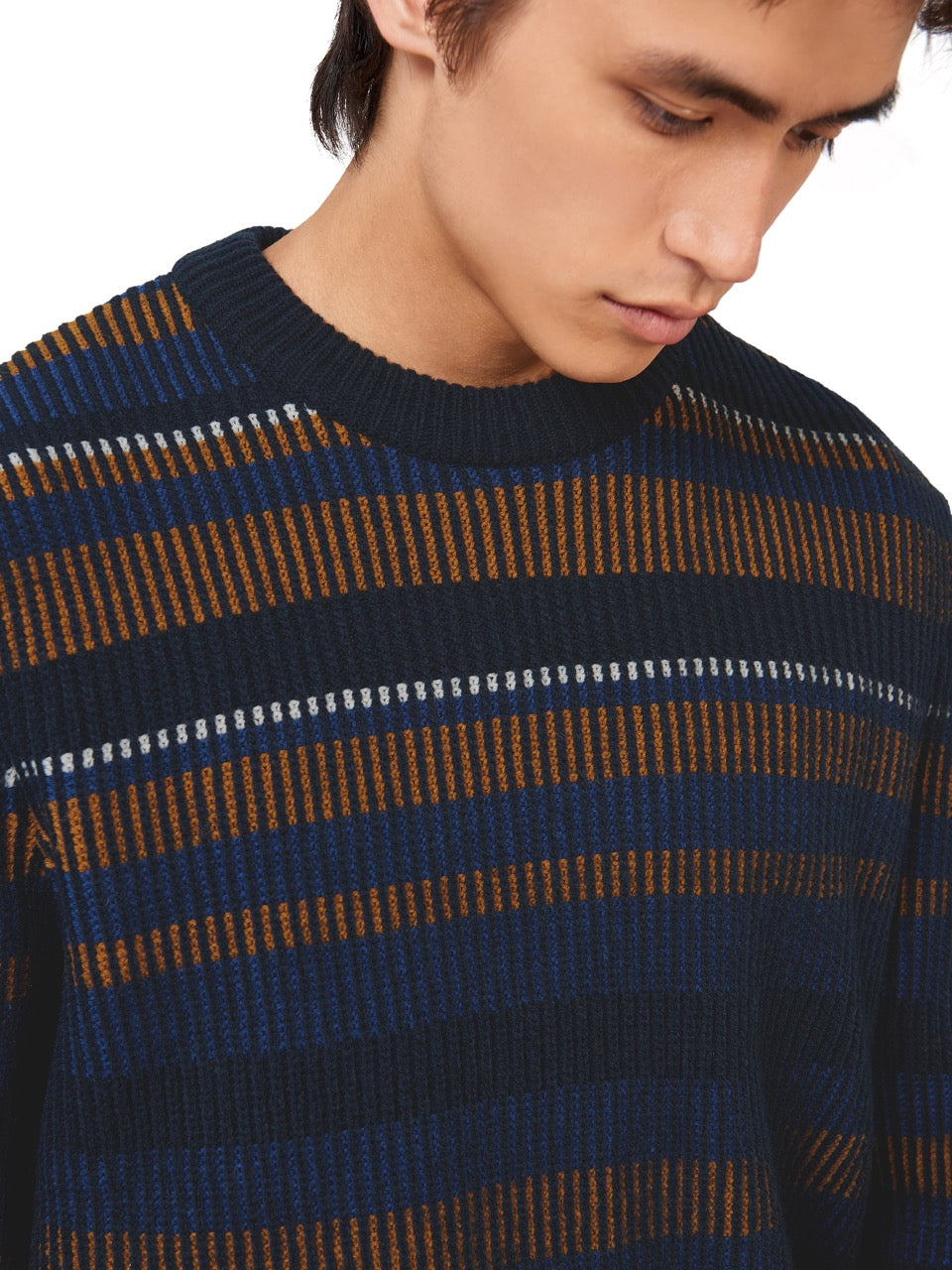 Ben Sherman B by Ben Sherman Stripe Knitwear Navy | 678094-LMG