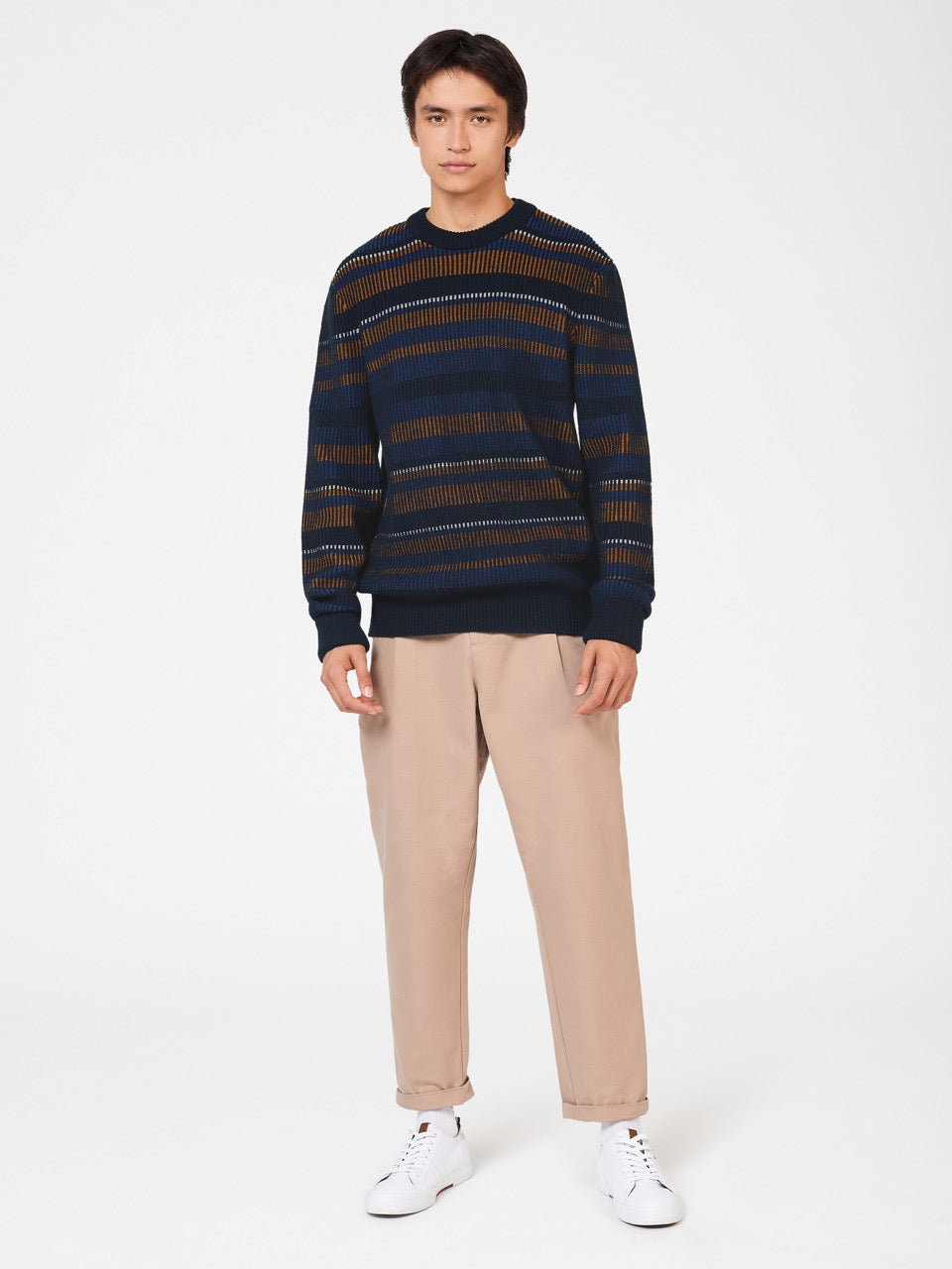 Ben Sherman B by Ben Sherman Stripe Knitwear Navy | 678094-LMG