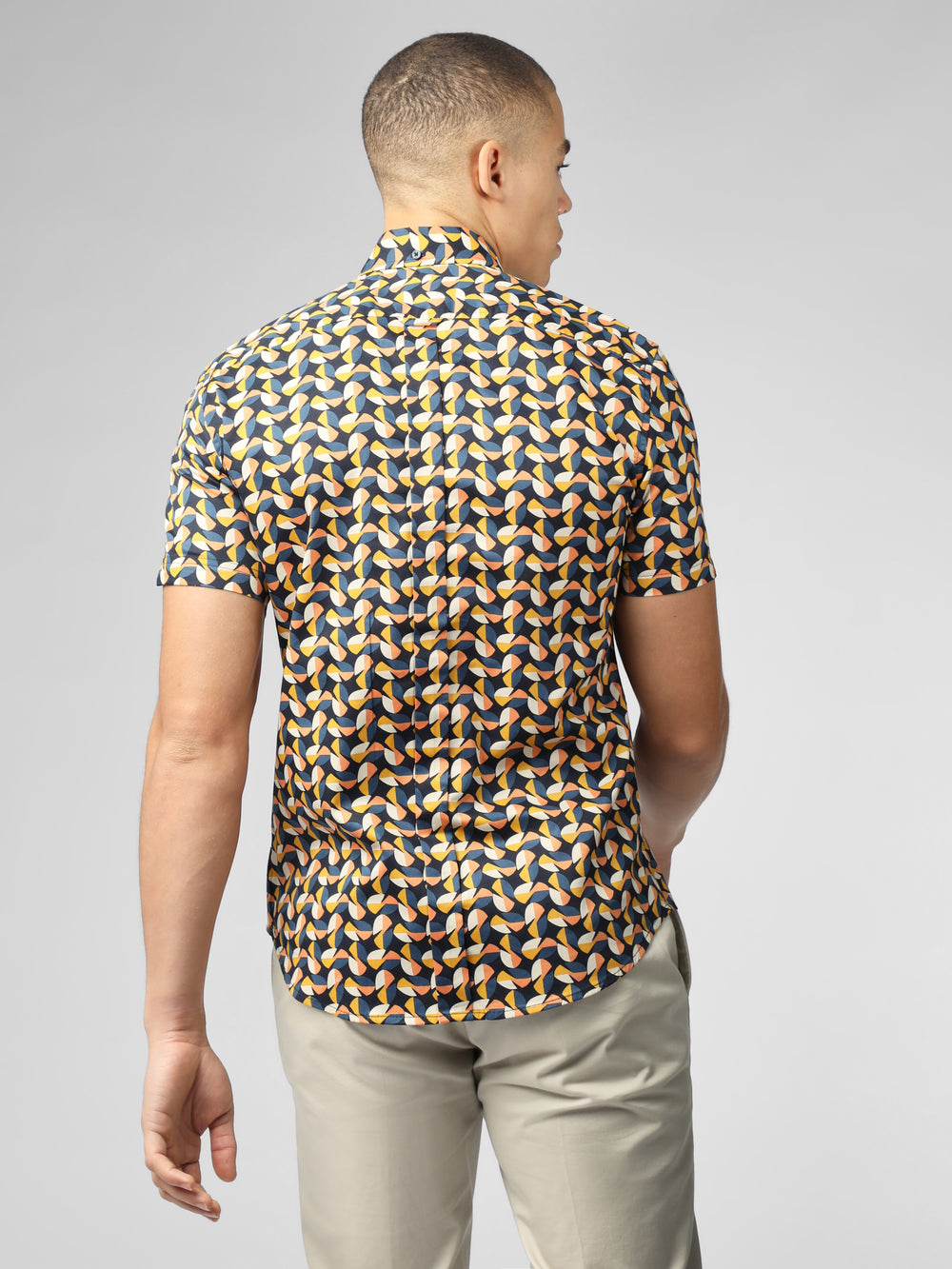 Ben Sherman Bahaus Geo Shirts Yellow | 061248-ELD