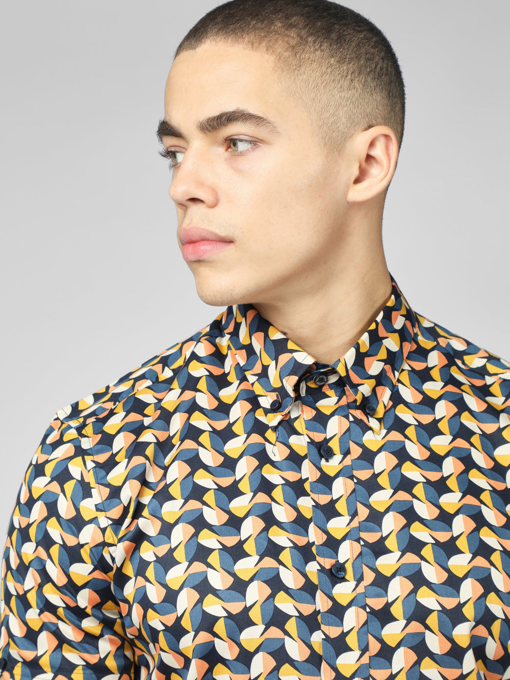 Ben Sherman Bahaus Geo Shirts Yellow | 061248-ELD