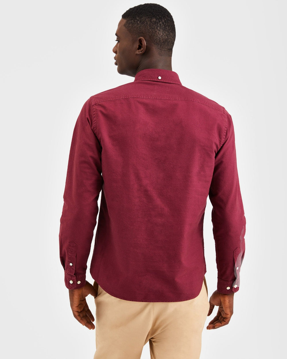 Ben Sherman Beatnik Oxford Garment Dye Shirts Burgundy | 420871-PXK