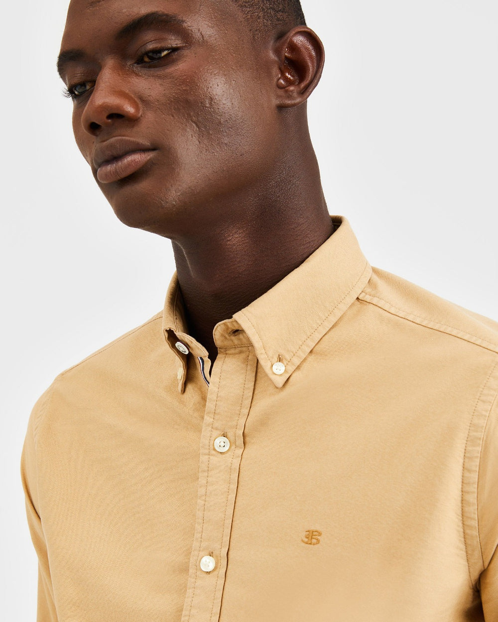 Ben Sherman Beatnik Oxford Garment Dye Shirts Khaki | 749812-EFS