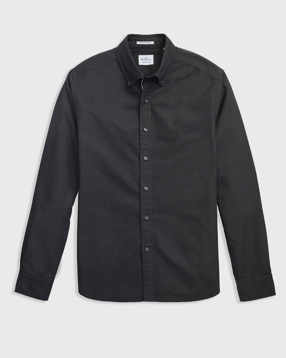 Ben Sherman Beatnik Oxford Garment Dye Shirts Black | 562349-JWU