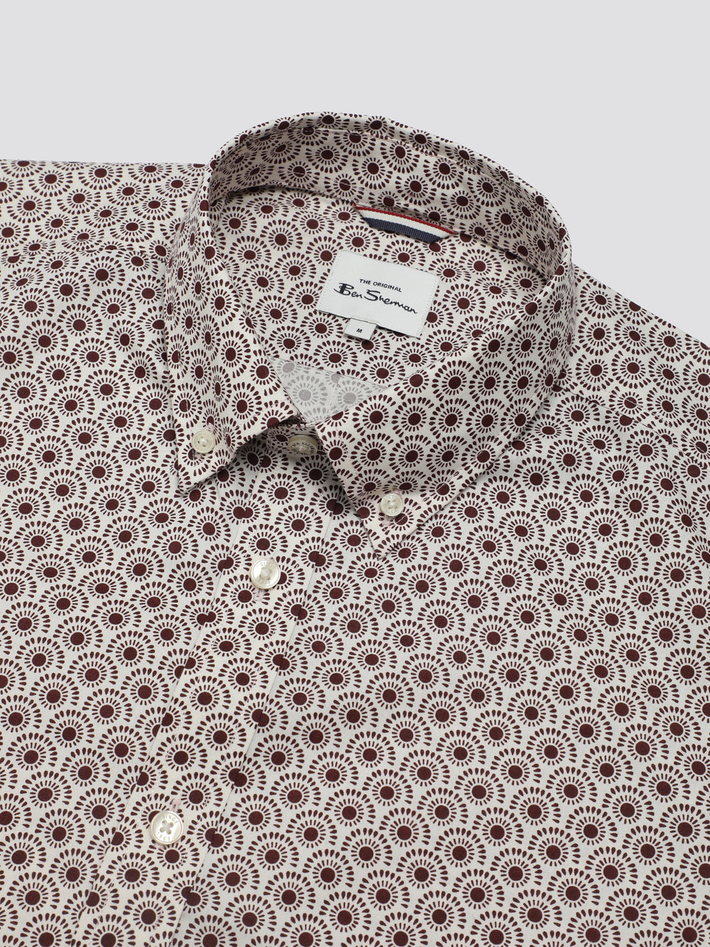 Ben Sherman Block Geo Shirts Dark Red | 864320-ALW