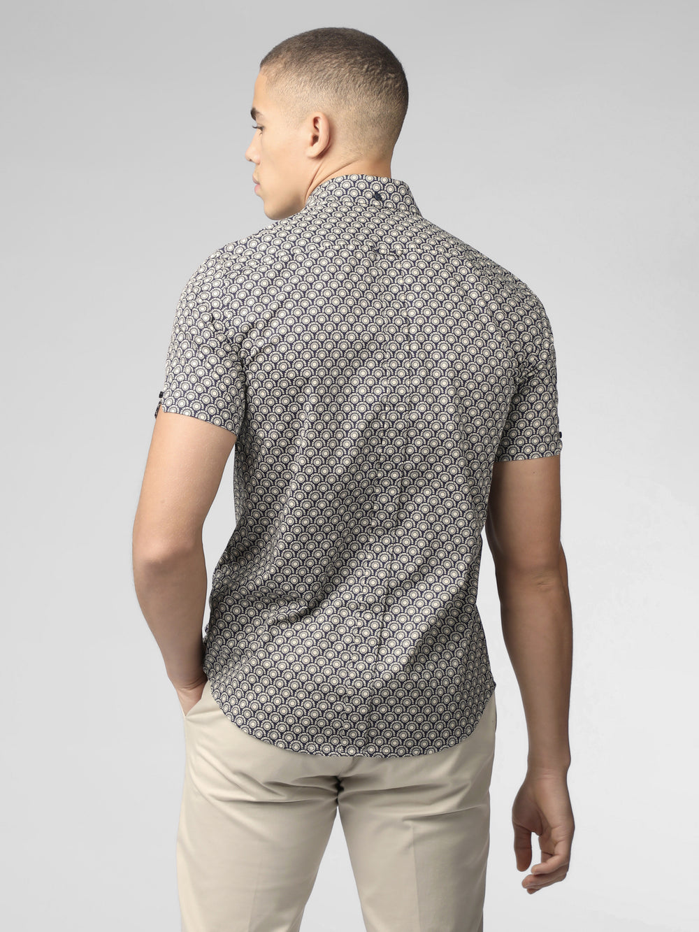 Ben Sherman Block Geo Shirts Grey | 205389-AVI