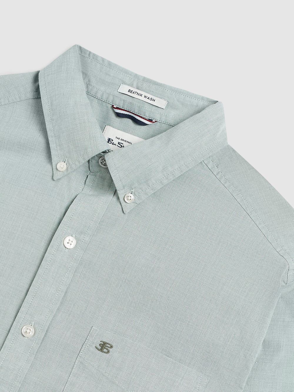 Ben Sherman Brighton Oxford Organic Green Shirts Green | 142063-ZDR