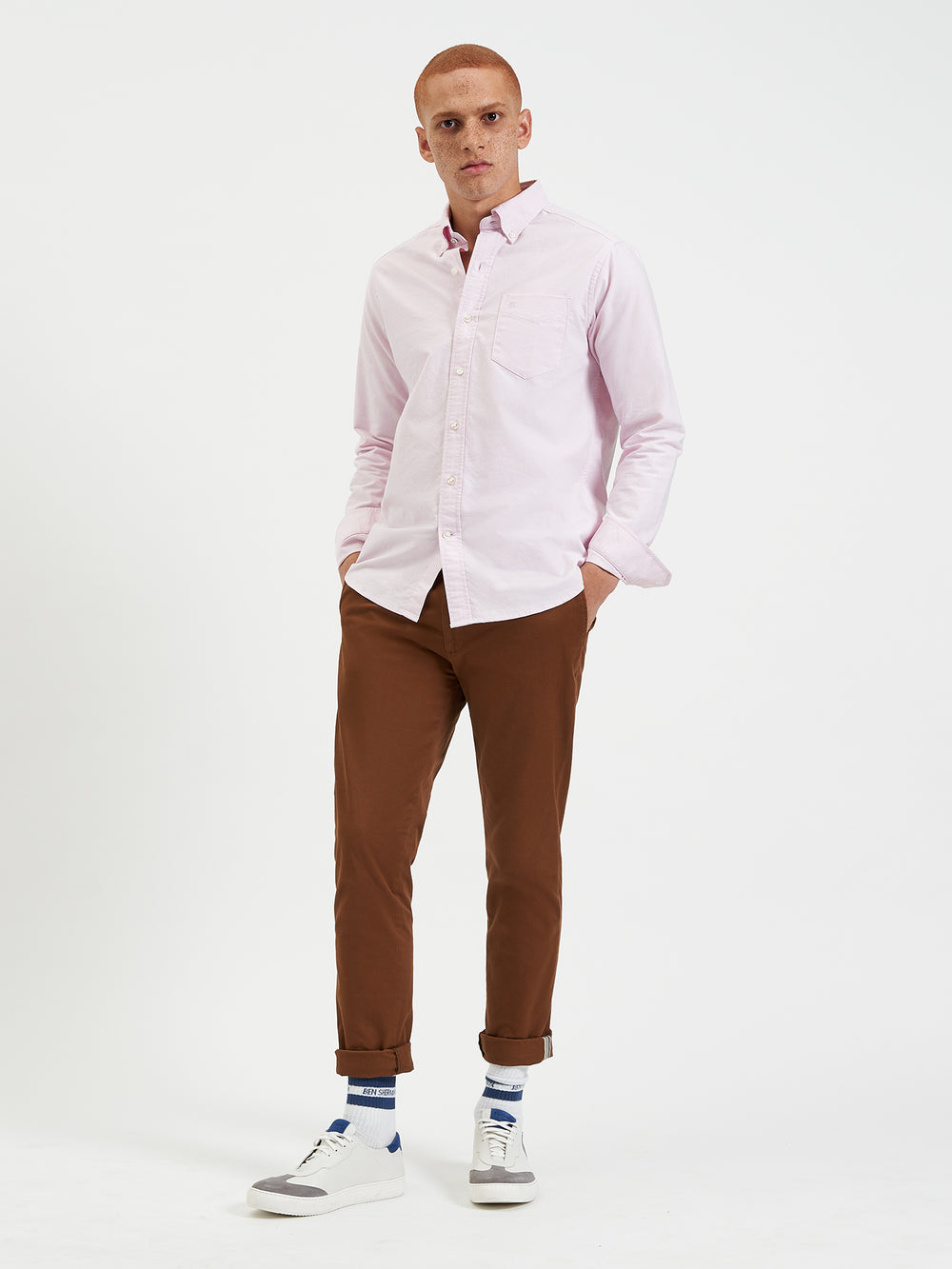 Ben Sherman Brighton Oxford Organic Shirts Pink | 172983-OBQ