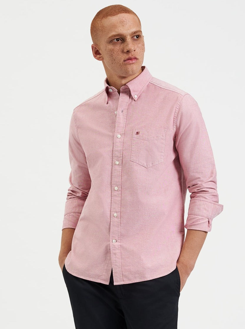 Ben Sherman Brighton Oxford Organic Shirts Light Red | 719604-CYA