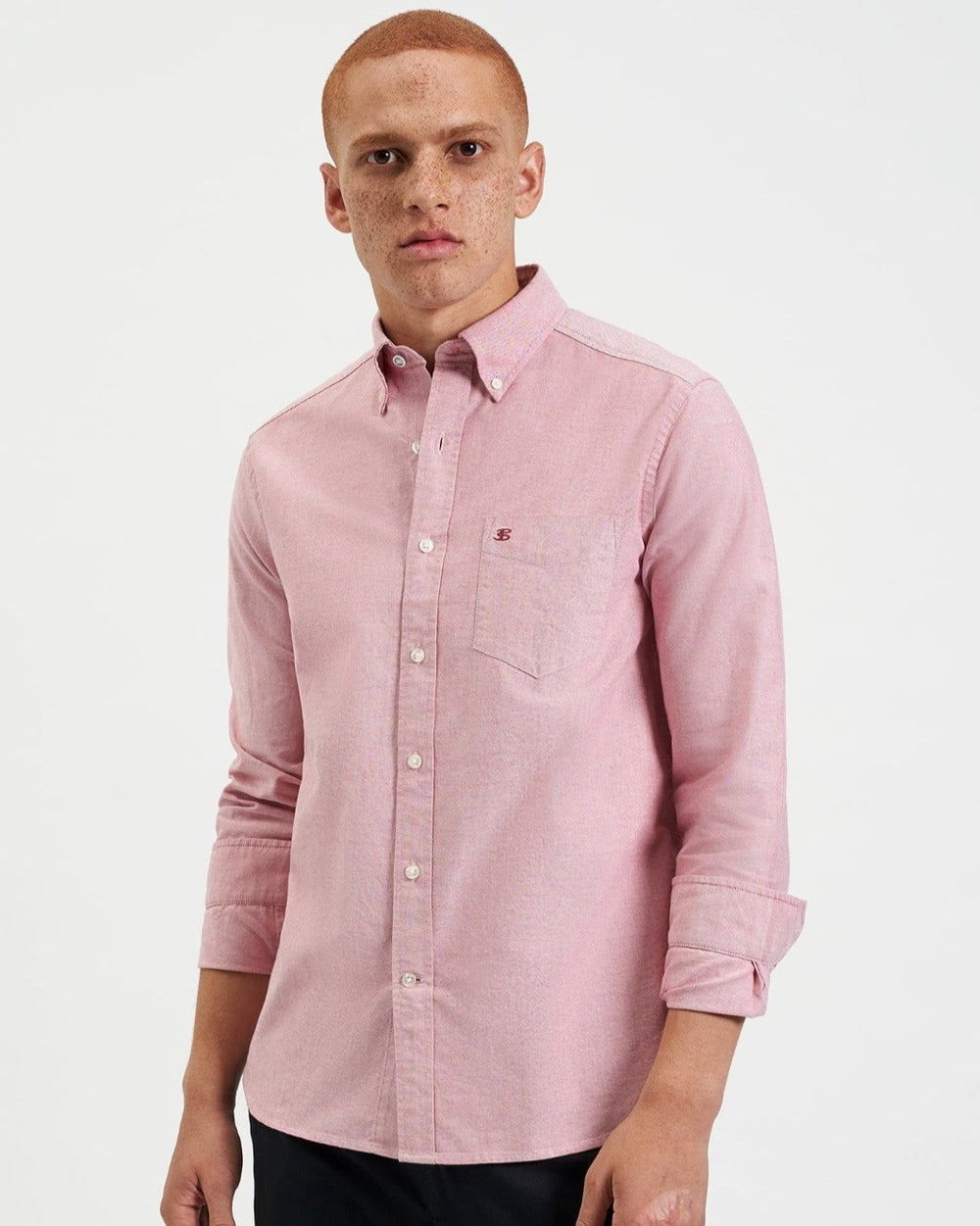 Ben Sherman Brighton Oxford Organic Shirts Light Red | 719604-CYA