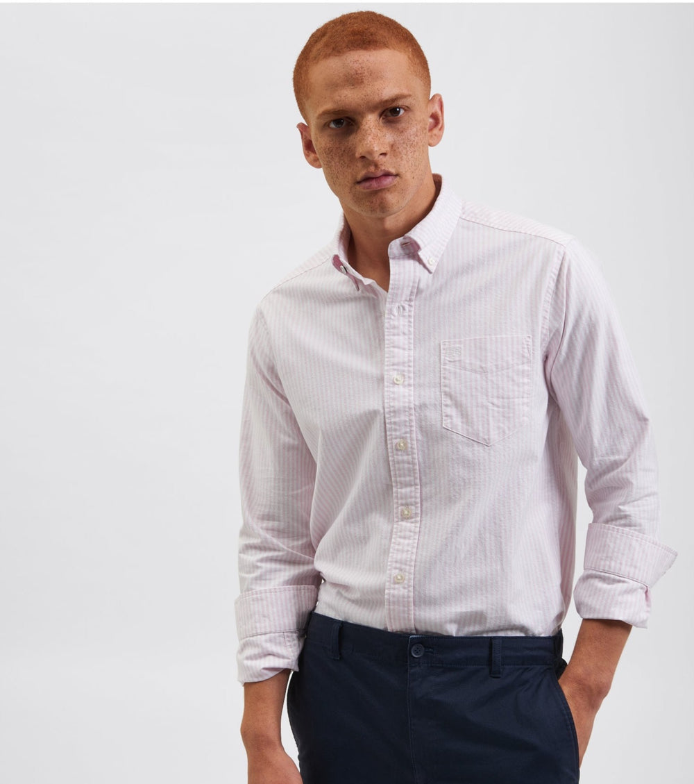 Ben Sherman Brighton Oxford Shirts Pink Stripes | 315692-QRC