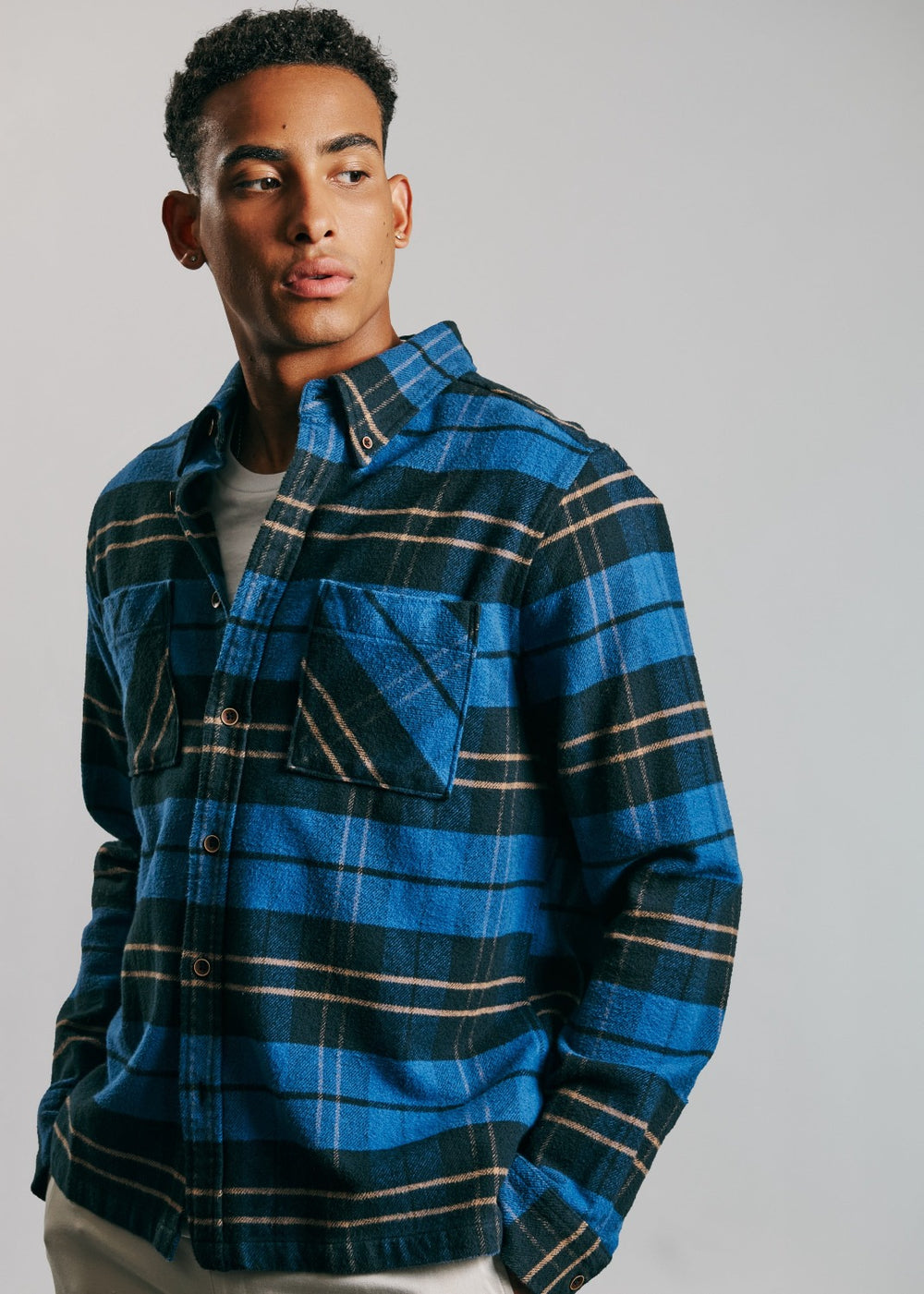 Ben Sherman Brushed Ivy Check Shirts Blue | 935467-KEB