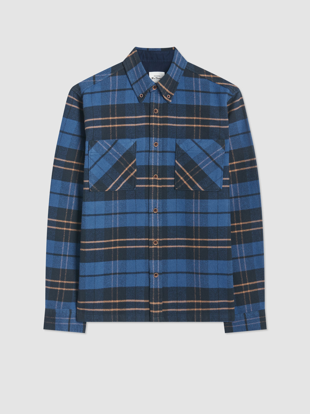 Ben Sherman Brushed Ivy Check Shirts Blue | 935467-KEB