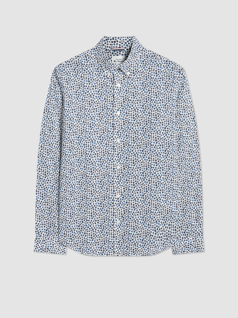 Ben Sherman Ditsy Floral Print Long Sleeve Shirts White | 216703-HCA