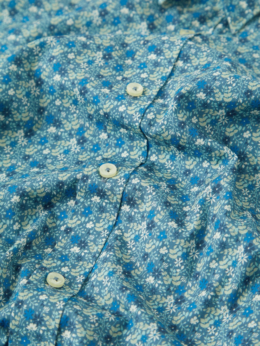 Ben Sherman Floral Print Long-Sleeve Shirts Blue Grey | 395127-XUA