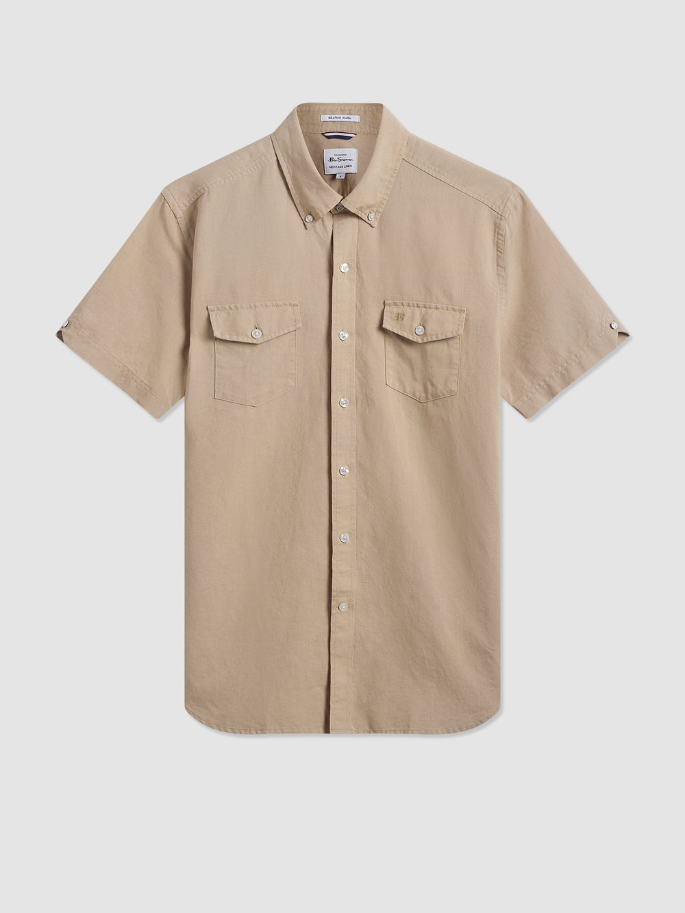 Ben Sherman Garment Dye Linen Shirts Brown | 081645-JKC