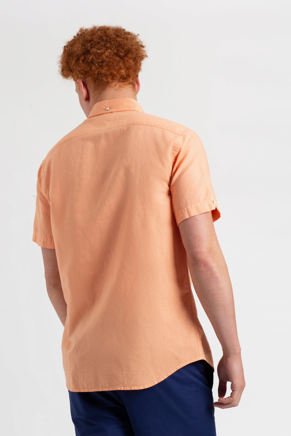 Ben Sherman Garment Dye Linen Shirts Orange | 369140-AHU