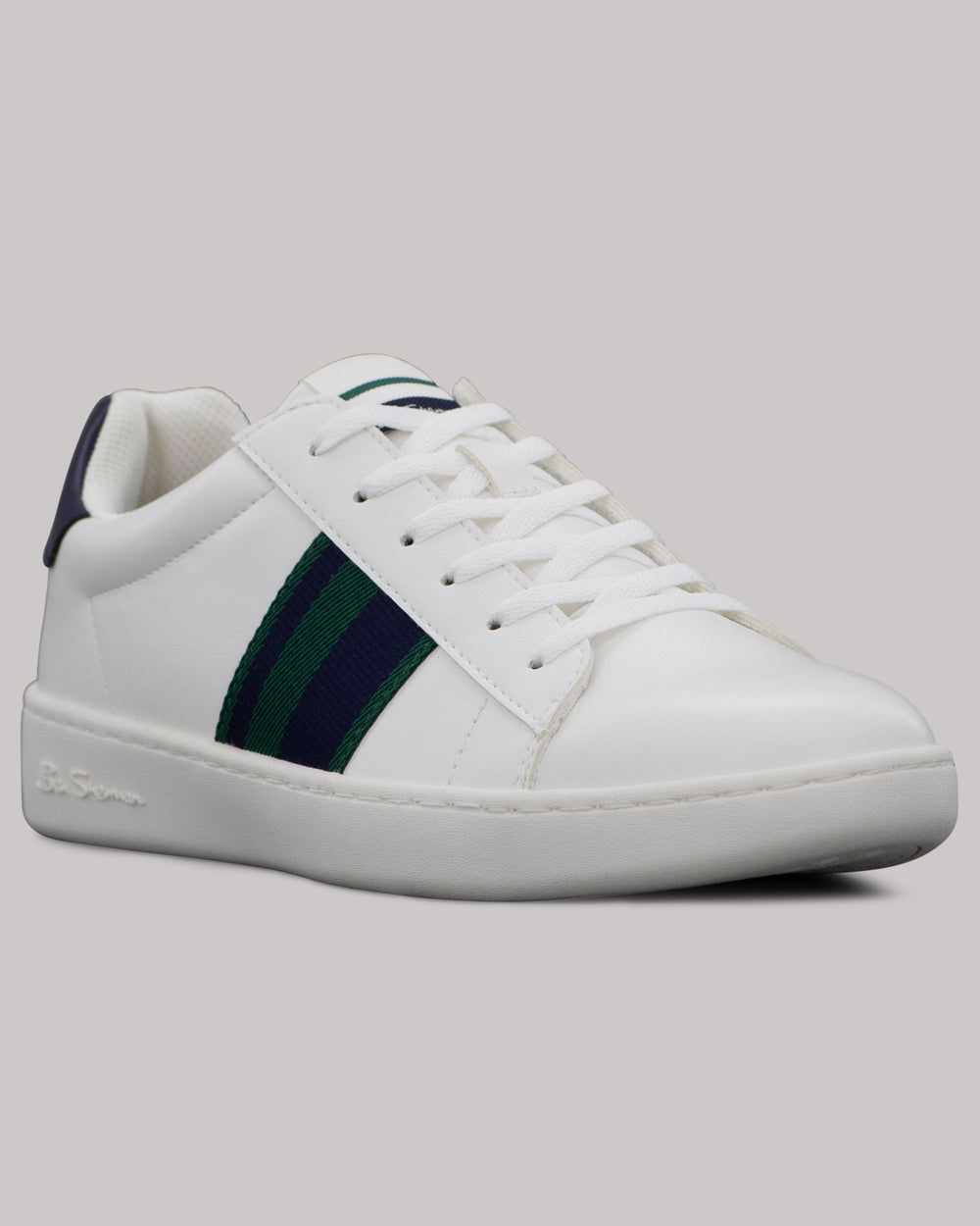 Ben Sherman Hampton Stripe Sneakers White / Navy / Green | 417028-VPO