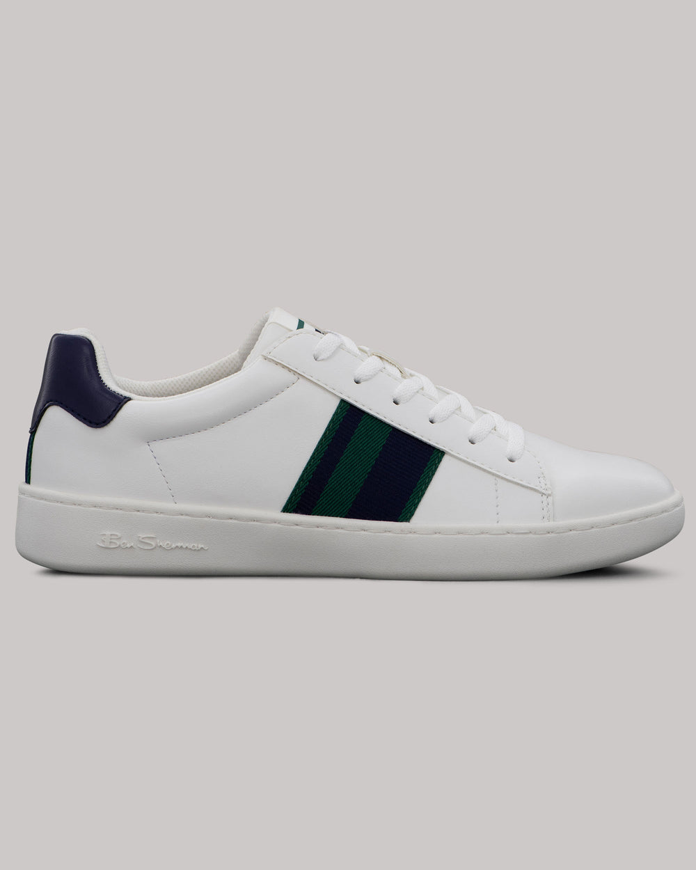 Ben Sherman Hampton Stripe Sneakers White / Navy / Green | 417028-VPO