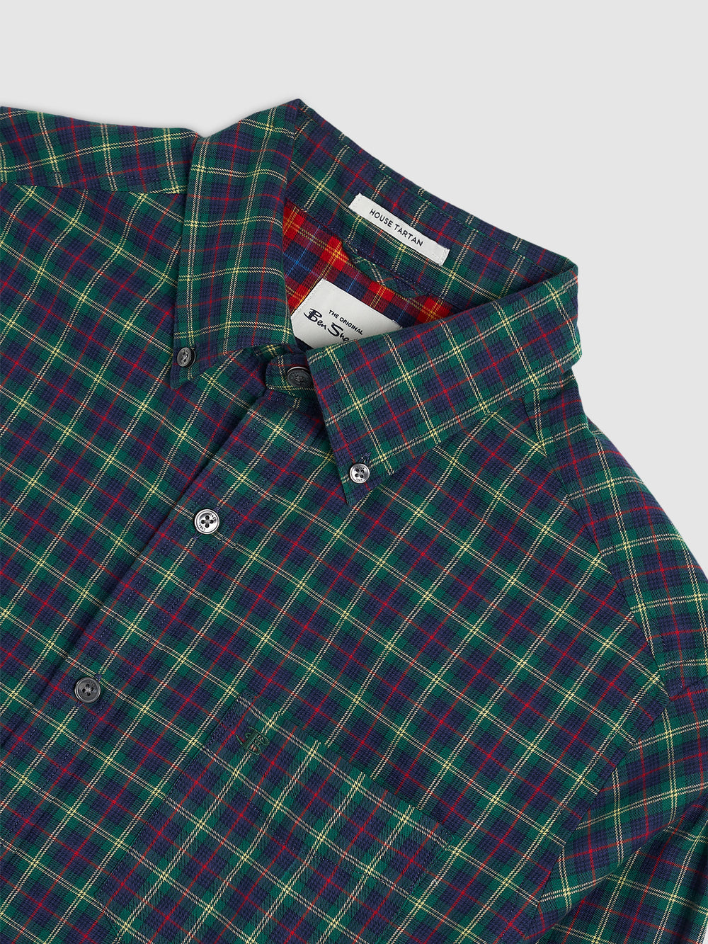 Ben Sherman House Tartan Twill Shirts Green | 167048-JFB