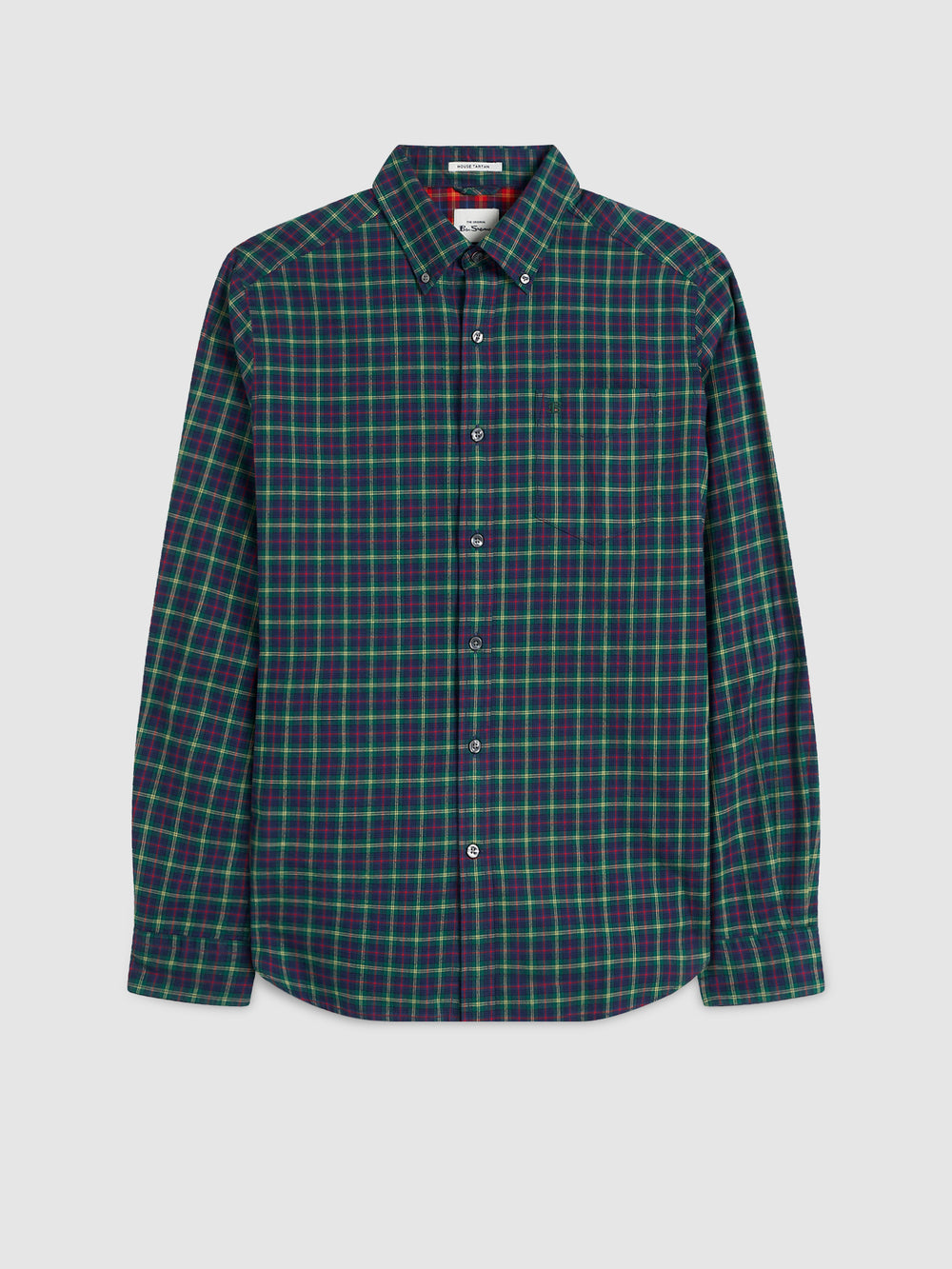 Ben Sherman House Tartan Twill Shirts Green | 167048-JFB