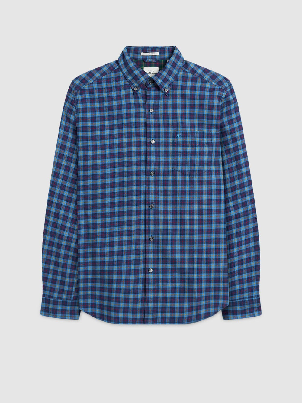 Ben Sherman House Tartan Twill Shirts Navy | 549678-AZU