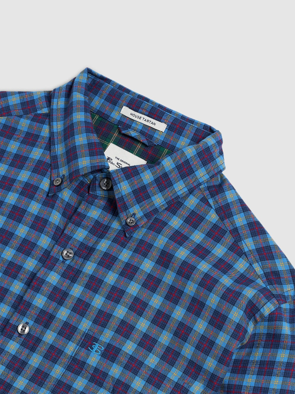 Ben Sherman House Tartan Twill Shirts Navy | 549678-AZU