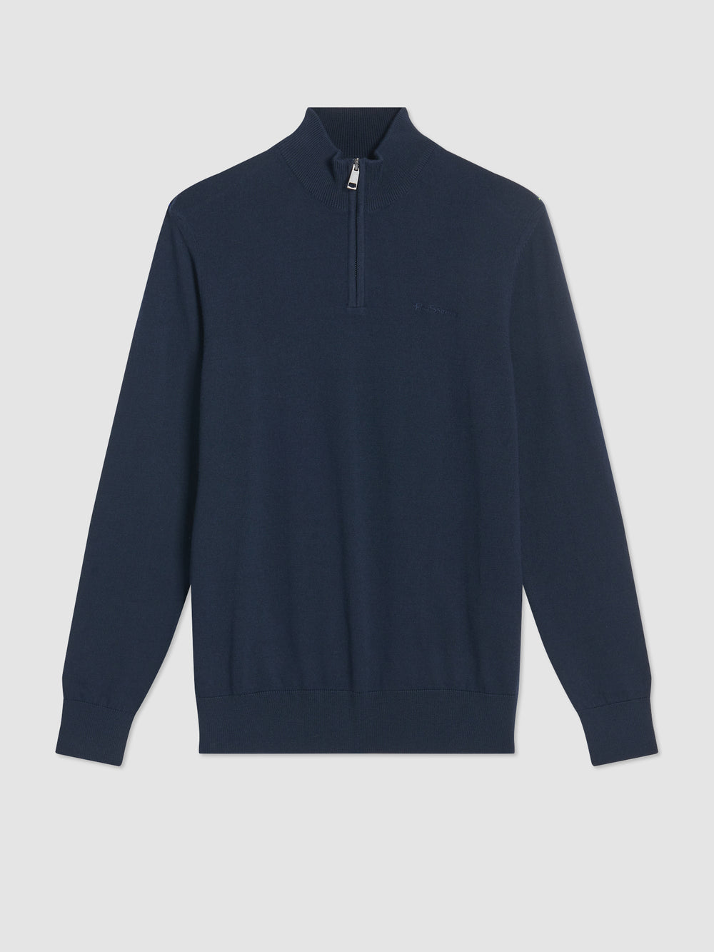 Ben Sherman Merino Half-Zip Knitwear Navy | 461579-CAS